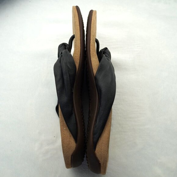 Vionic Pippa Black‎ Leather Orthotic Flip Flops Size 6 - Picture 2 of 7